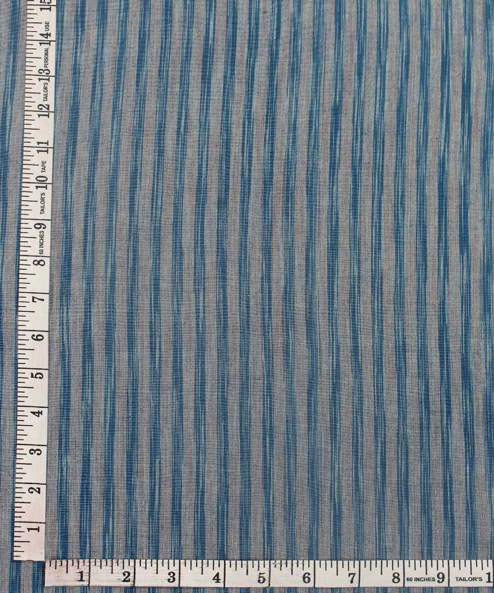 0.65m Brown and Blue Green Handloom Cotton Fabric