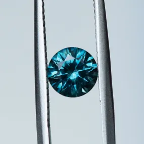 1.06CT ROUND MONTANA SAPPHIRE, OCEAN BLUE TEAL, 5.98MM