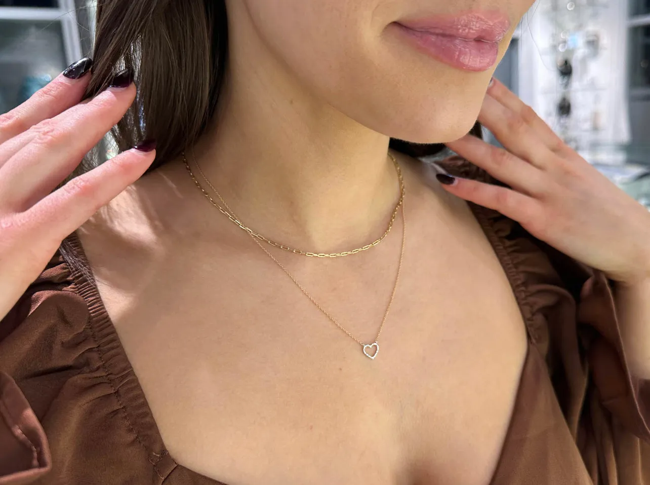 10k Gold Thin Paperclip Necklace