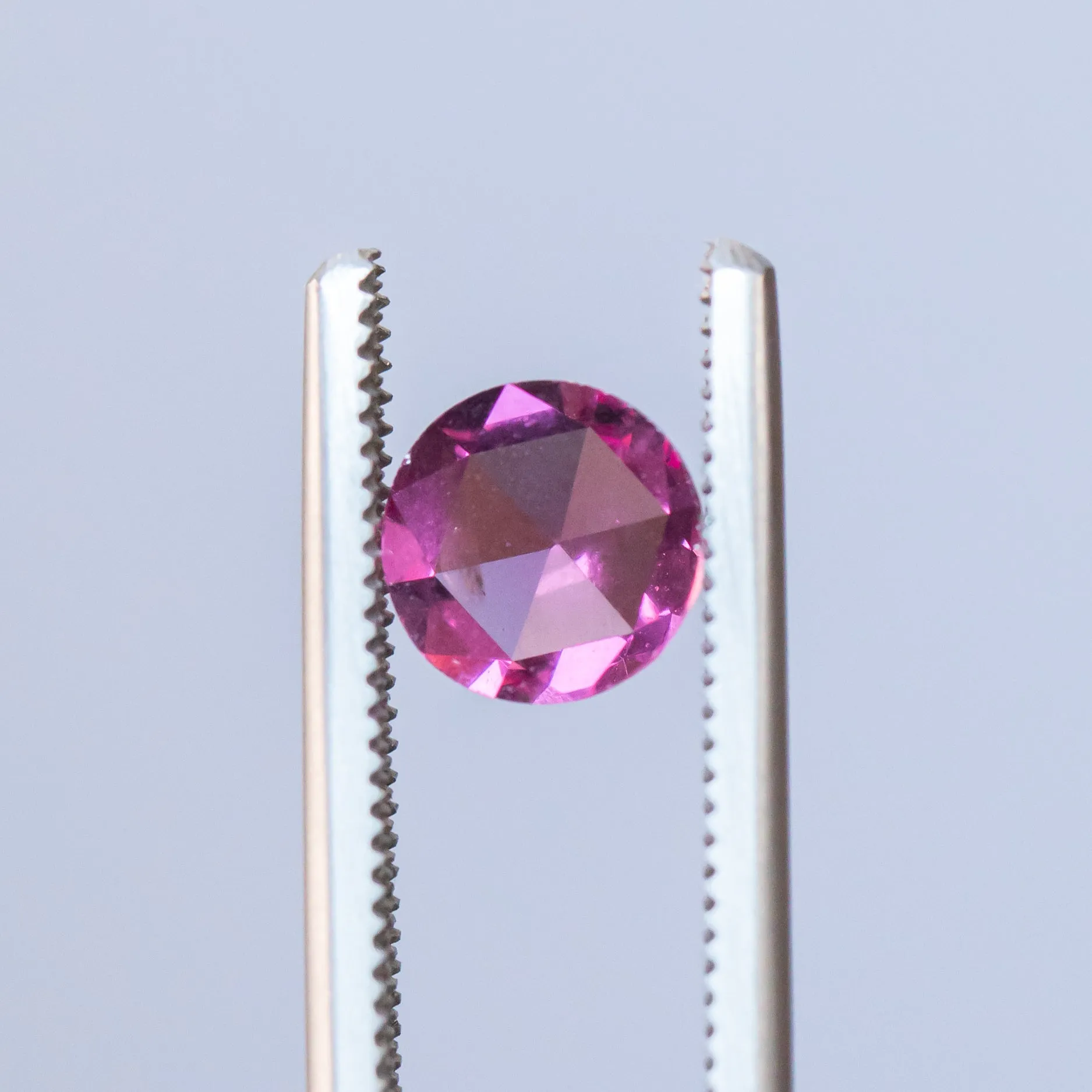 1.20CT ROUND ROSECUT GARNET, RASPBERRY PINK, 6.7MM