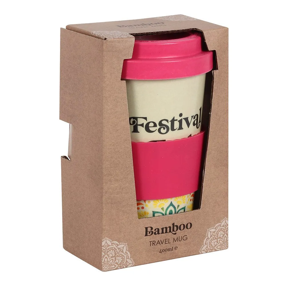 13.5 oz Bamboo Travel Mug with Sleeve - Festival Fuel