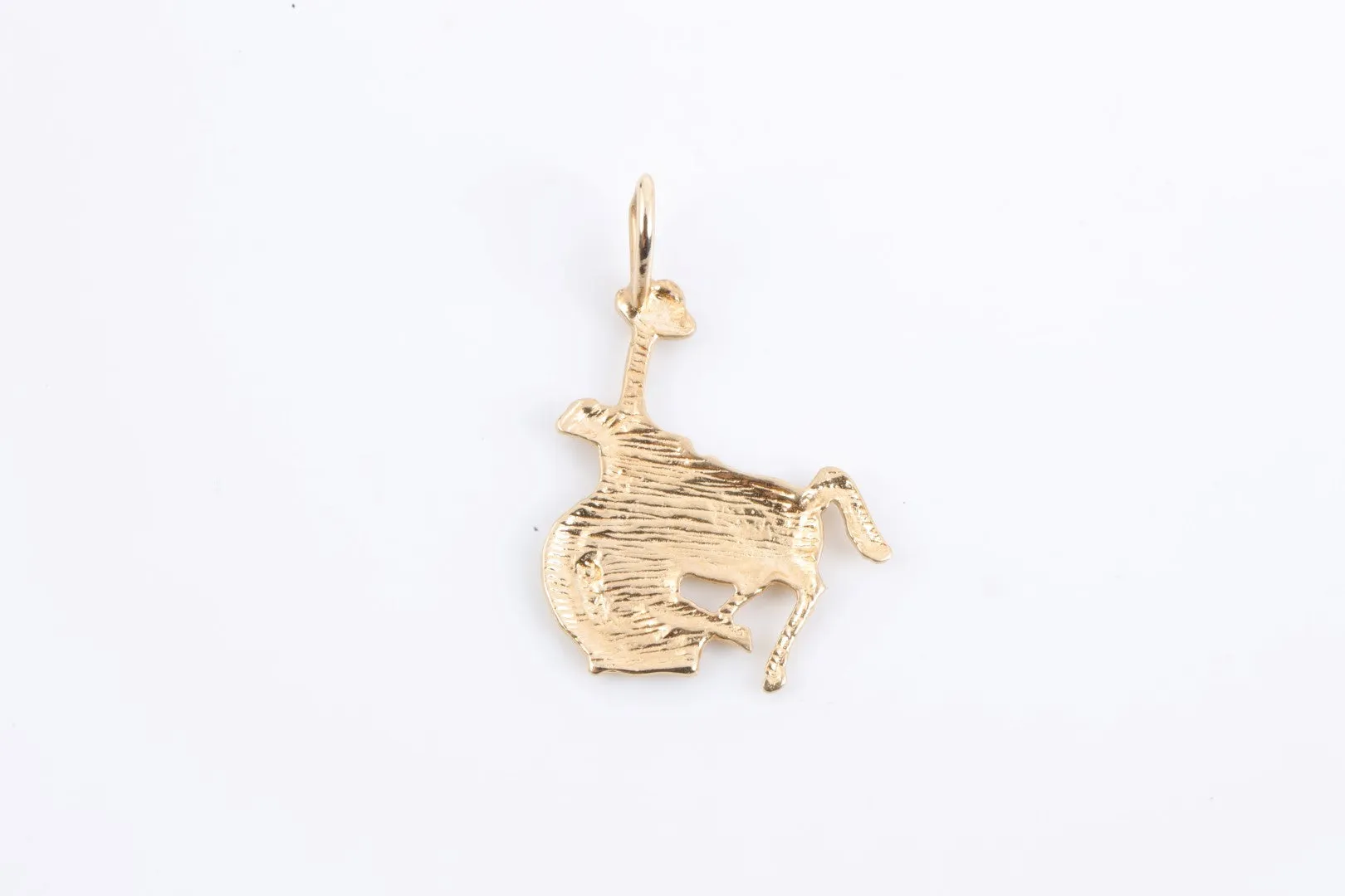 14k Yellow Gold Rodeo Cowboy Pendant (1.23g.)