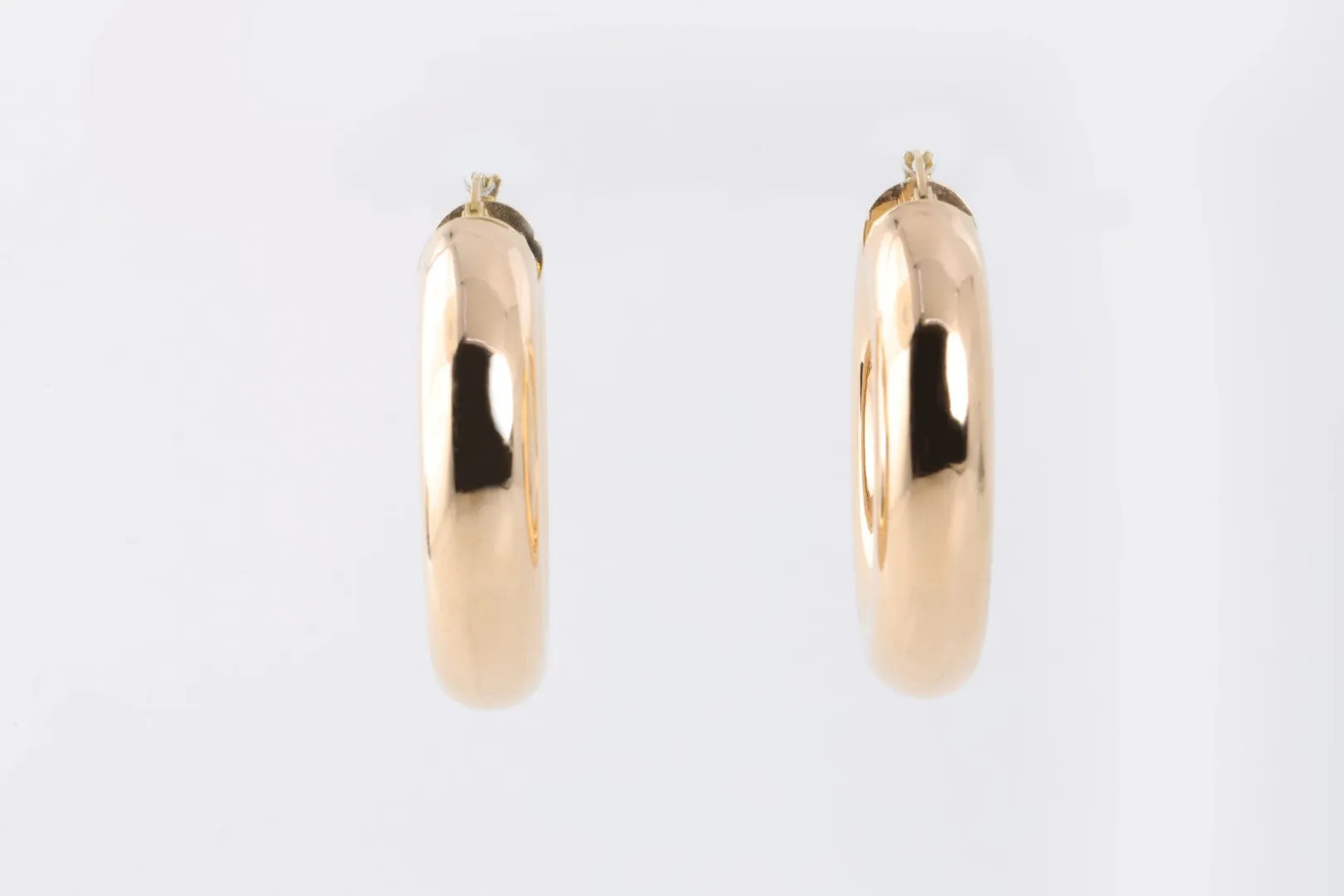 14k Yellow Gold Wide Hoop Earrings (10.07g.)