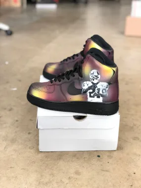 2 Pairs of Custom Painted Nike AF1 Highs - (Men’s 9 and Men’s 8) Redskins Theme/ Eagles Theme - Custom Order