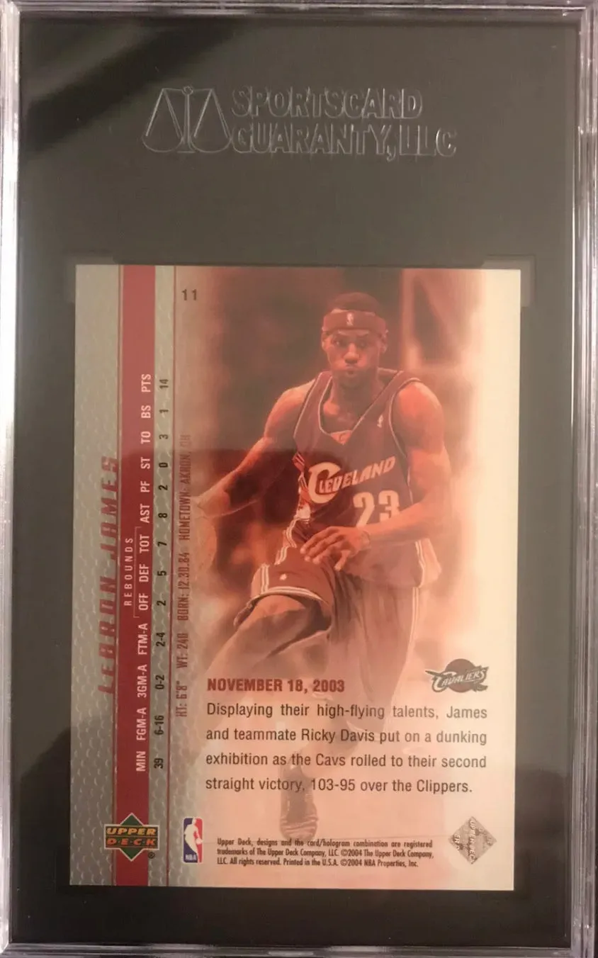 2003-04 LeBron James UD PHENOMENAL BEGINNING ROOKIE RC