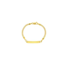 22K Yellow Gold Link peace Graceful Baby Bracelet, 3.3 grams