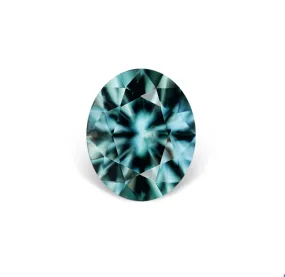 2.64CT OVAL BRILLIANT PRECISION CUT MONTANA SAPPHIRE, TEAL BLUE, 8.6X7.2MM