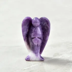 3 Lepidolite Angel Natural Gemstone Carving