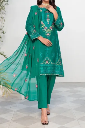 3 PIECE LAWN CHIKAN KARI | CTN-428