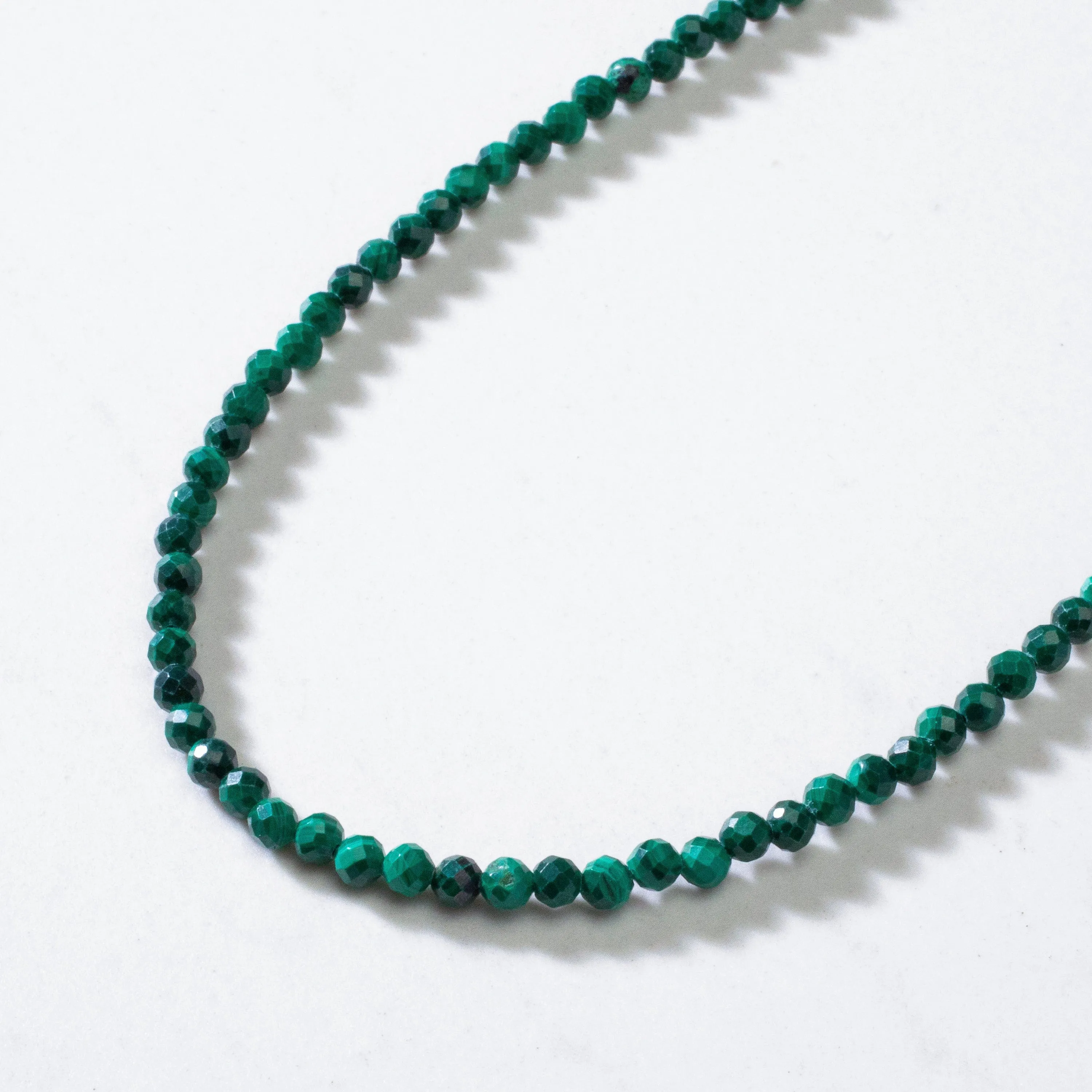 3mm Malachite Faceted 31 Necklace / Multi Wrap Bracelet