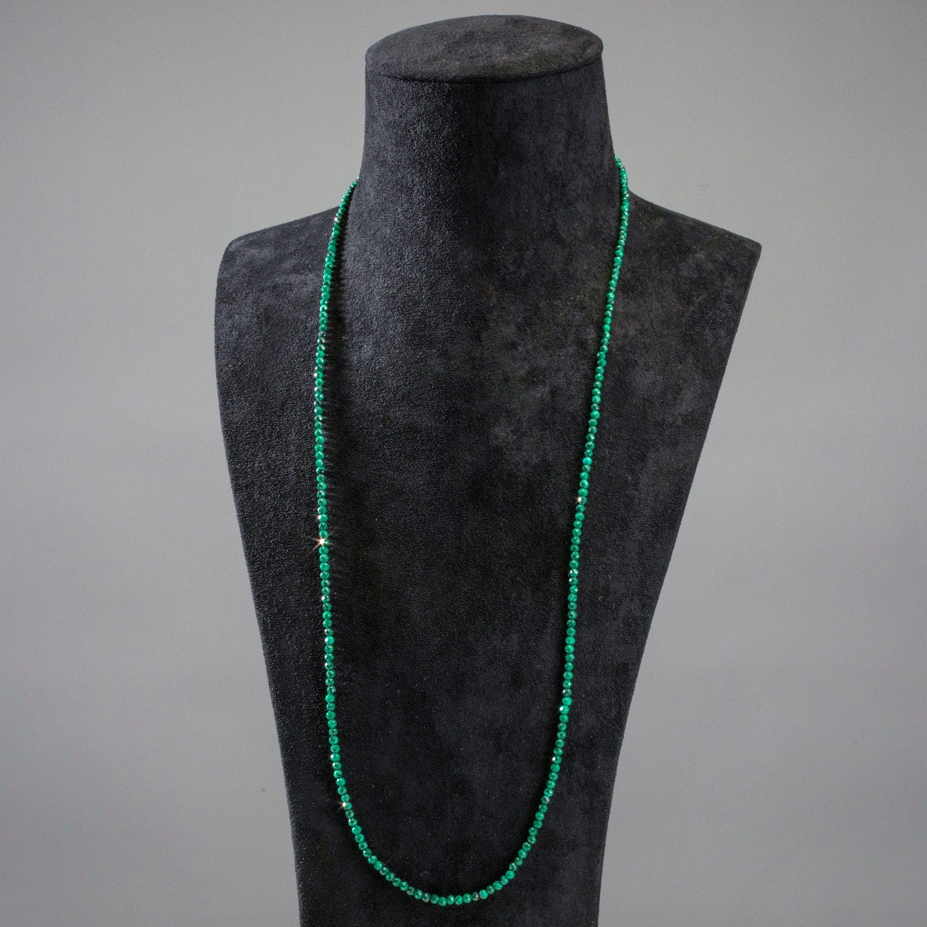 3mm Malachite Faceted 31 Necklace / Multi Wrap Bracelet