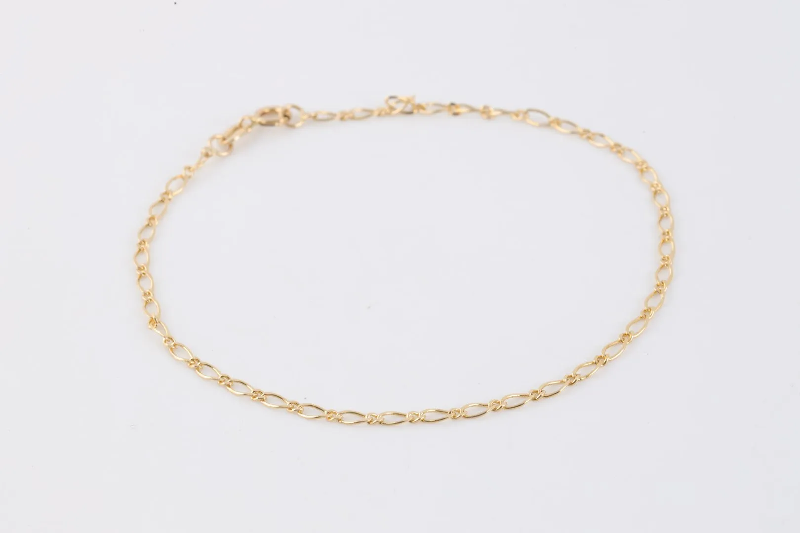 7" 14k Yellow Gold Oval Link Bracelet (0.80g.)