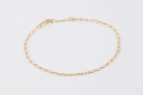 7" 14k Yellow Gold Oval Link Bracelet (0.80g.)