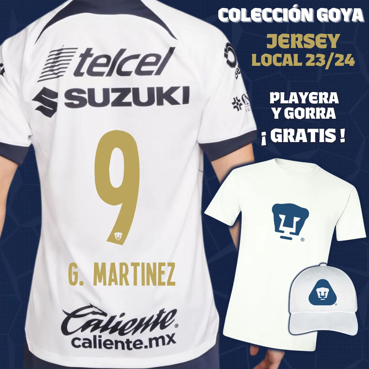 9 Guillermo Martínez - Colección Goya Hombre - Jersey Local   Playera y Gorra de Regalo