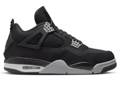 Air Jordan Retro 4 Black Canvas (GS)