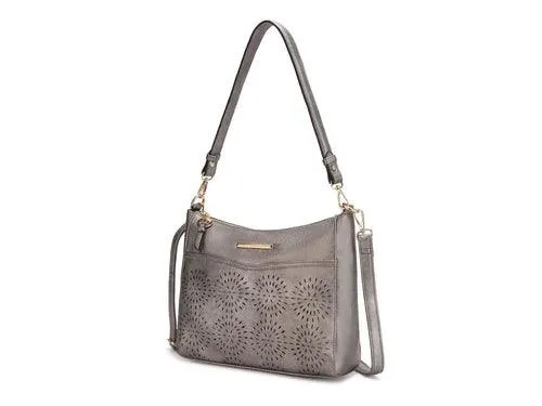 Alanis Laser Cut Vegan Leather Women’s Shoulder Bag