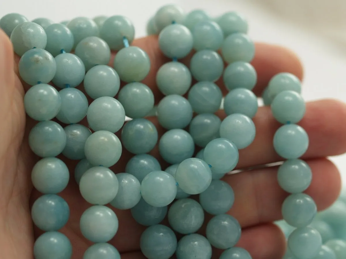 Amazonite 10 mm Round Gemstone Beads 15.5 inches Full Strand T011