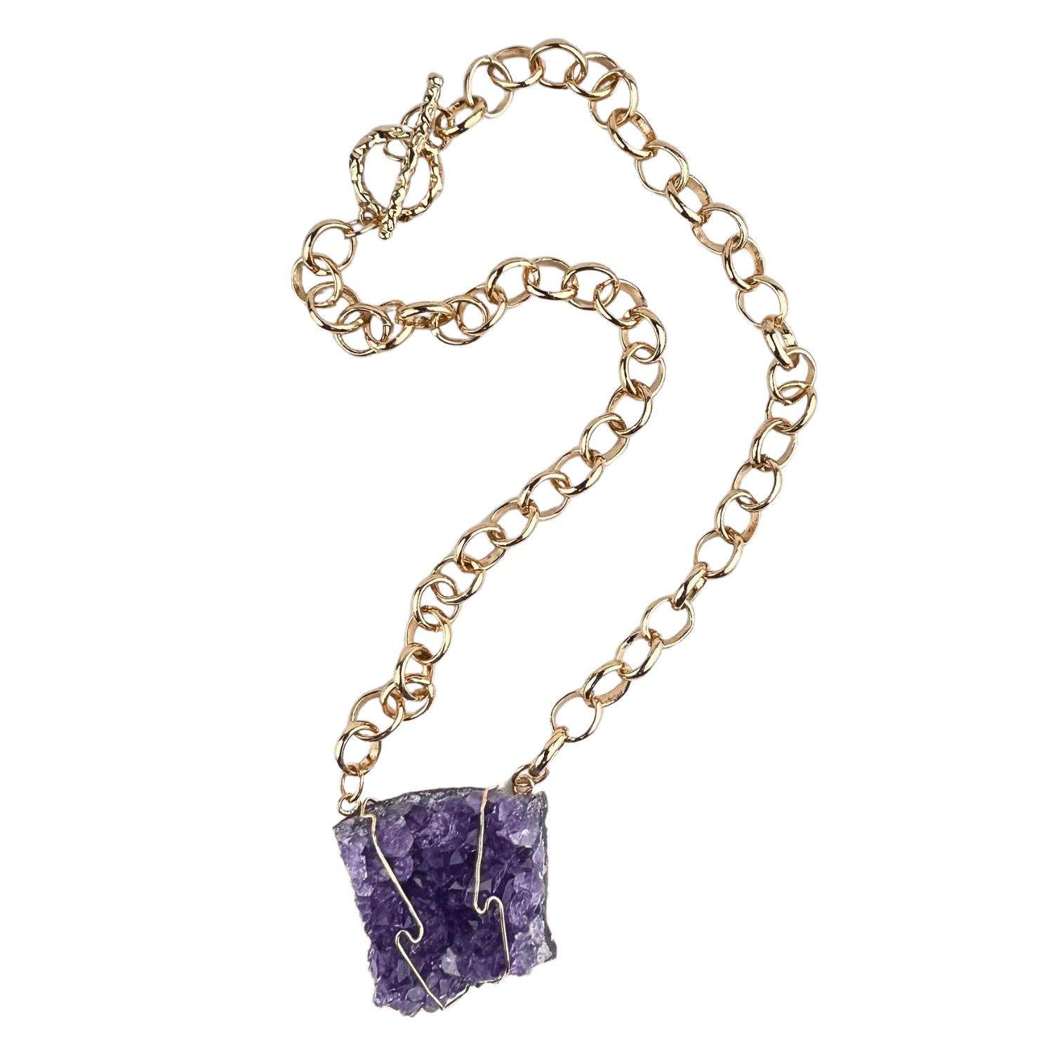 Amethyst Cluster Necklace #230