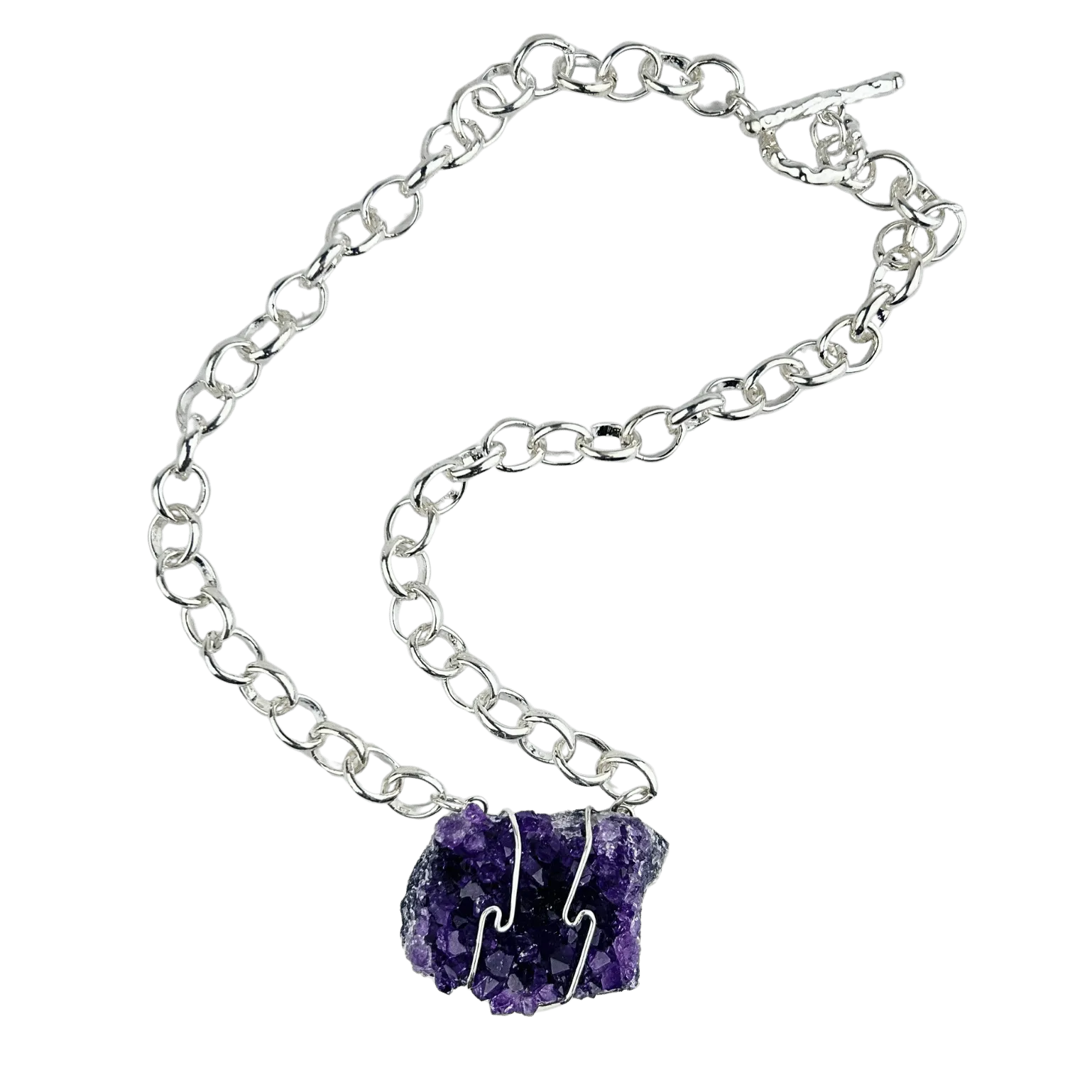 Amethyst Cluster Necklace #230