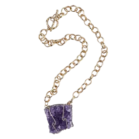 Amethyst Cluster Necklace #230