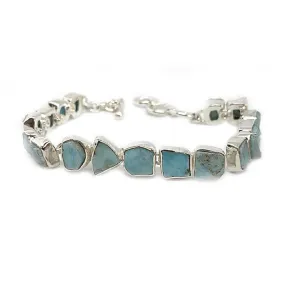 Amoli Larimar Silver Gemstone Bracelet