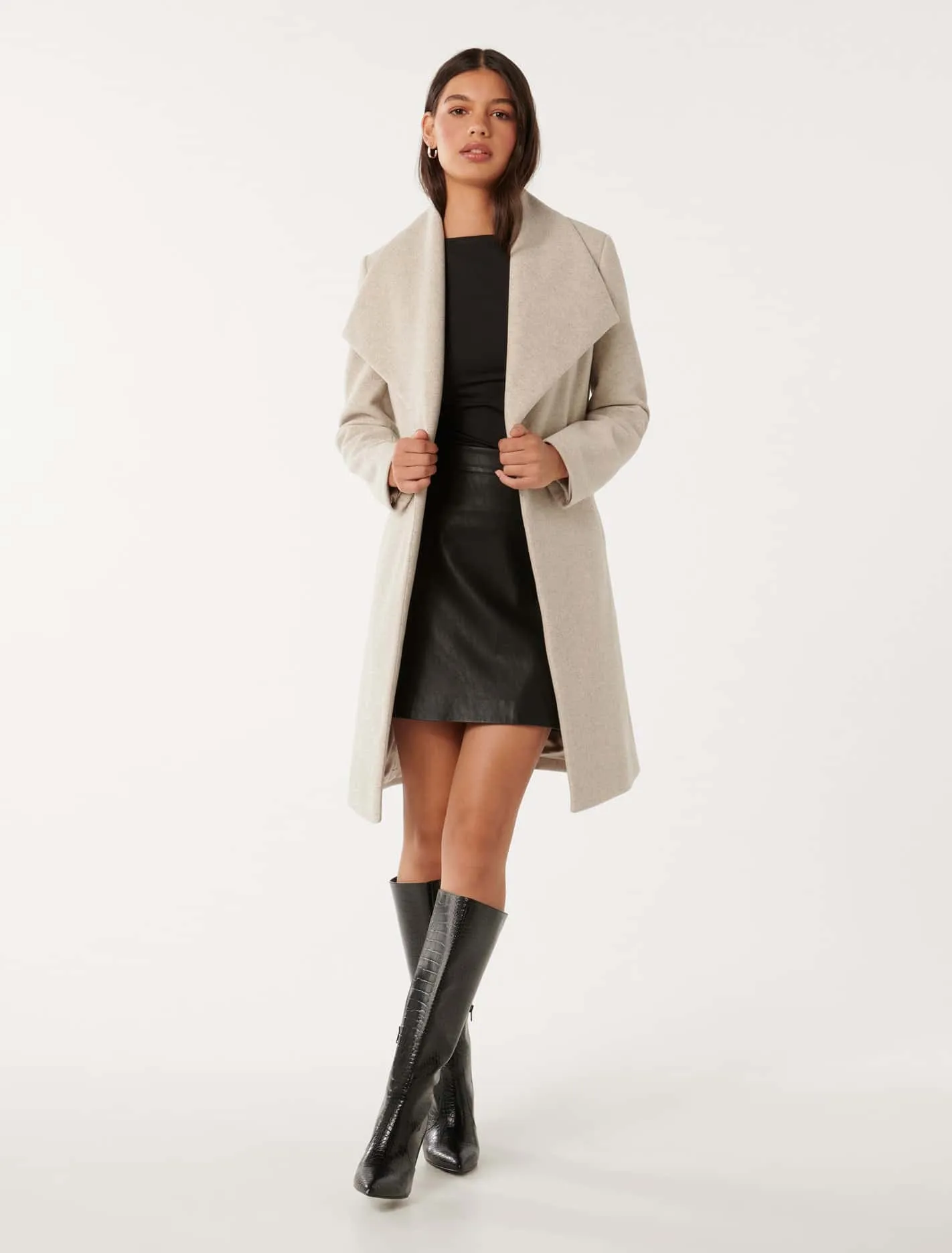 Annika Shawl Collar Wrap Coat