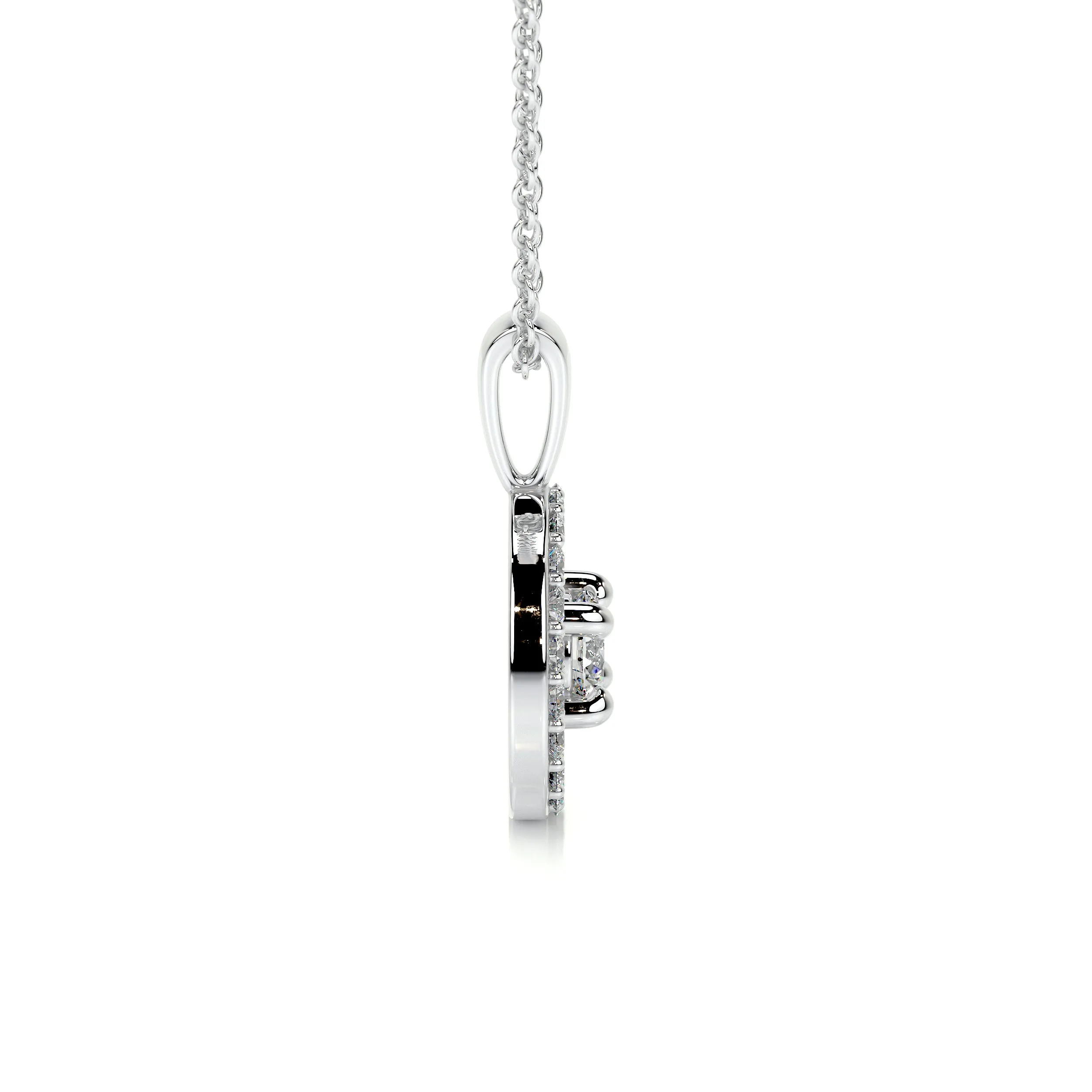 Aspen Lab Grown Diamond Pendant   (0.6 Carat) -14K White Gold