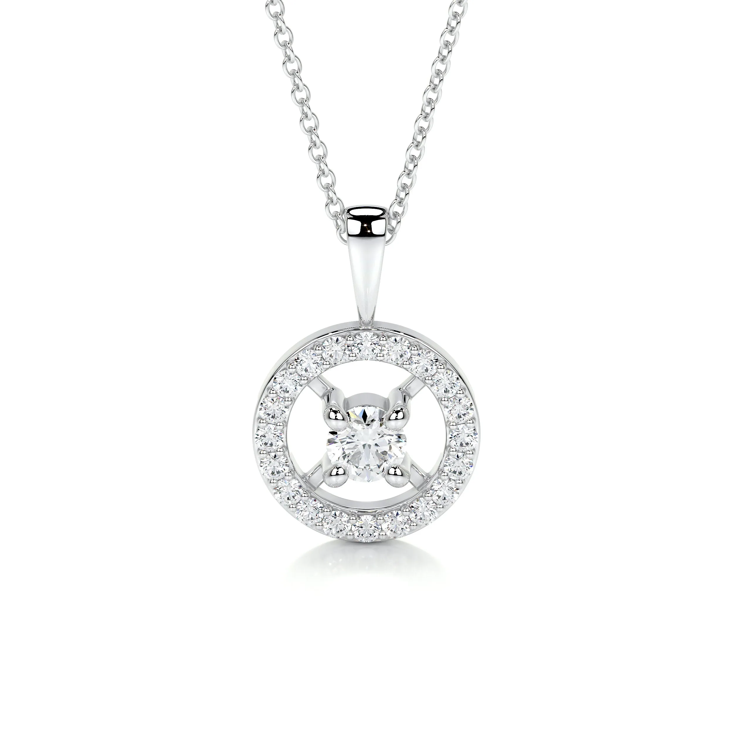 Aspen Lab Grown Diamond Pendant   (0.6 Carat) -14K White Gold