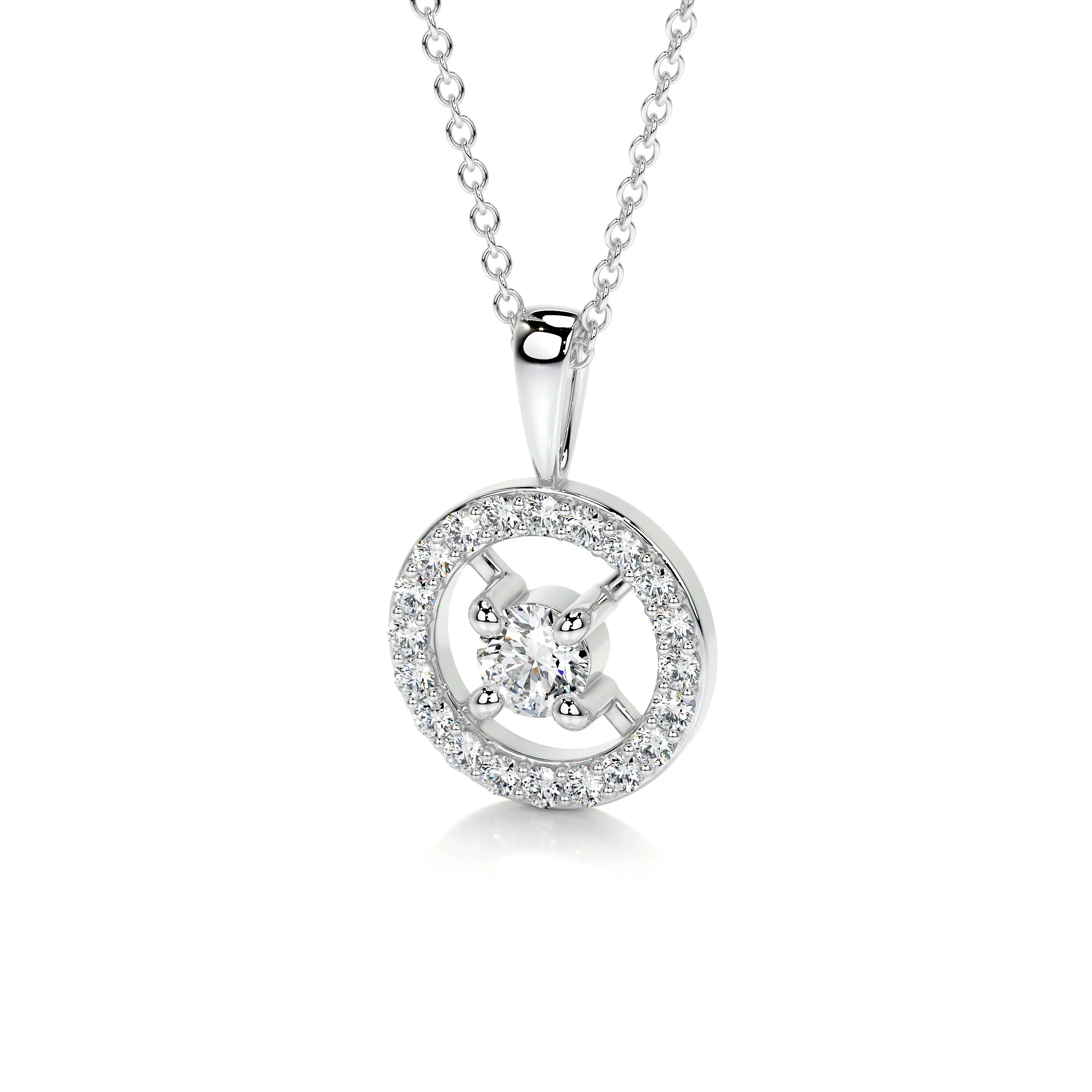 Aspen Lab Grown Diamond Pendant   (0.6 Carat) -14K White Gold