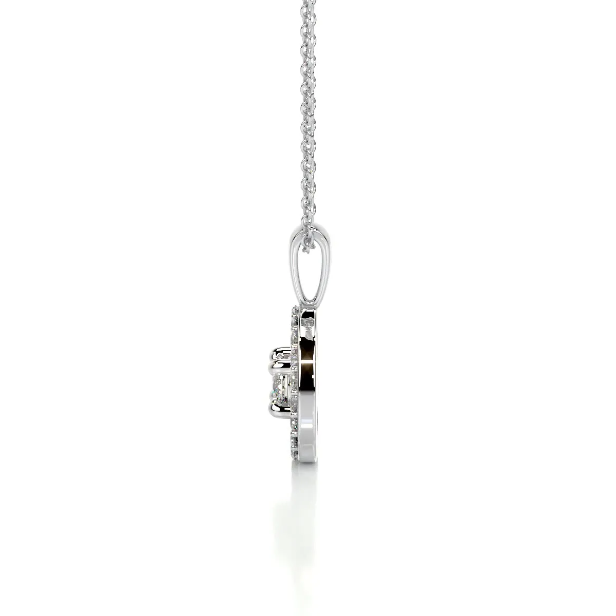 Aspen Lab Grown Diamond Pendant   (0.6 Carat) -14K White Gold