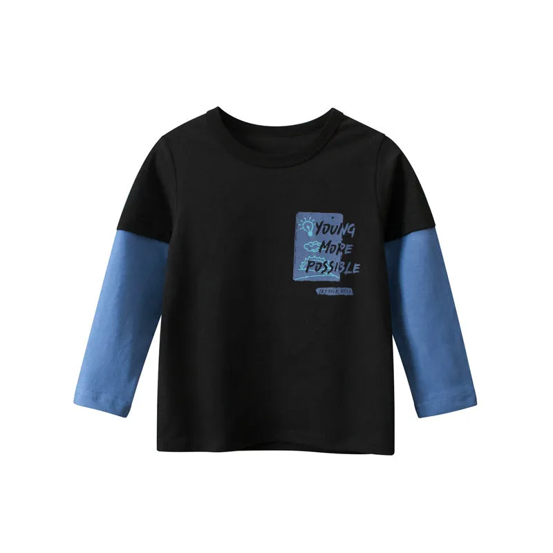 Autumn New Children's Undercoat Baby Clothes Boys' Long Sleeve T-shirt