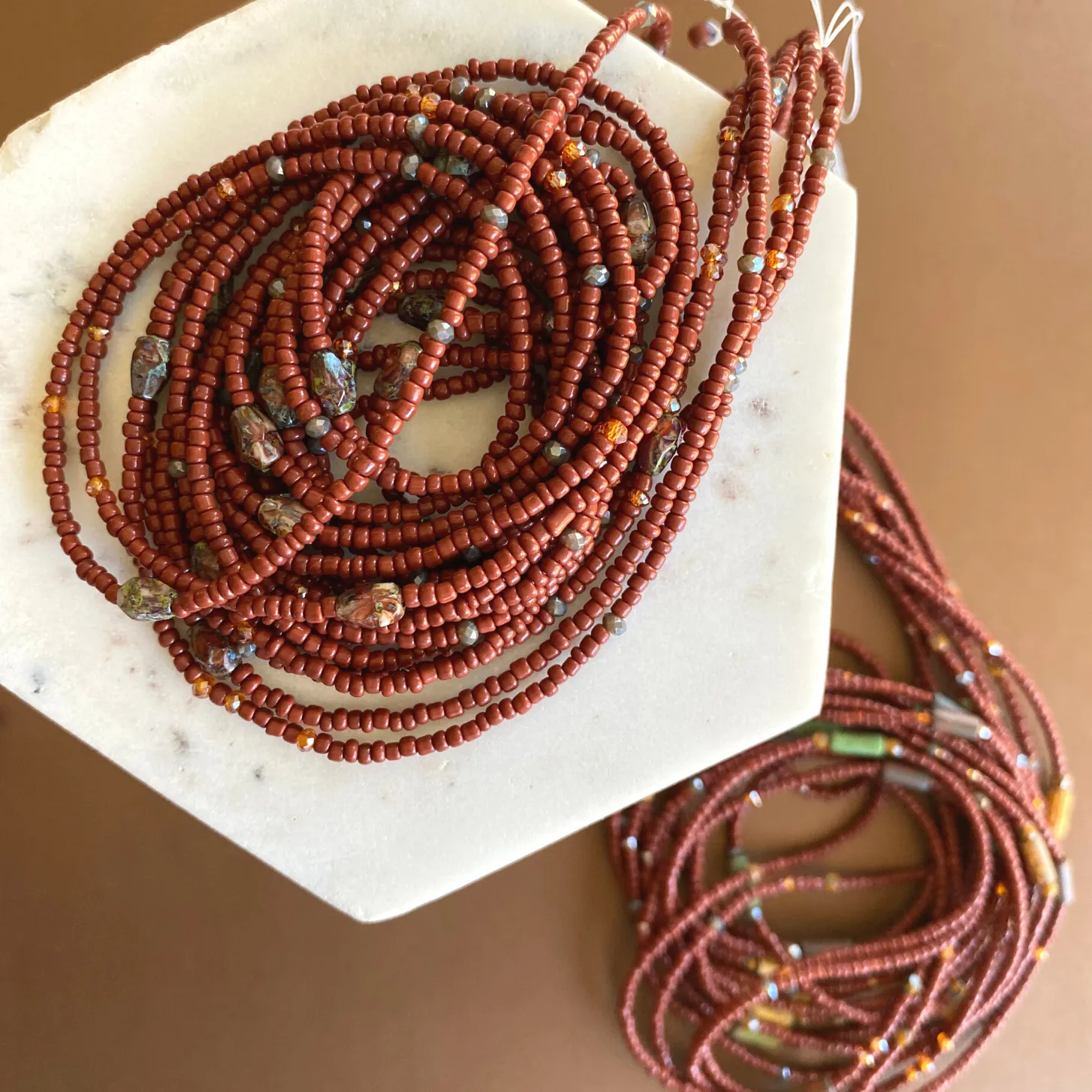 Autumn Nights Maroon Waist Bead Strand *Limited Edition