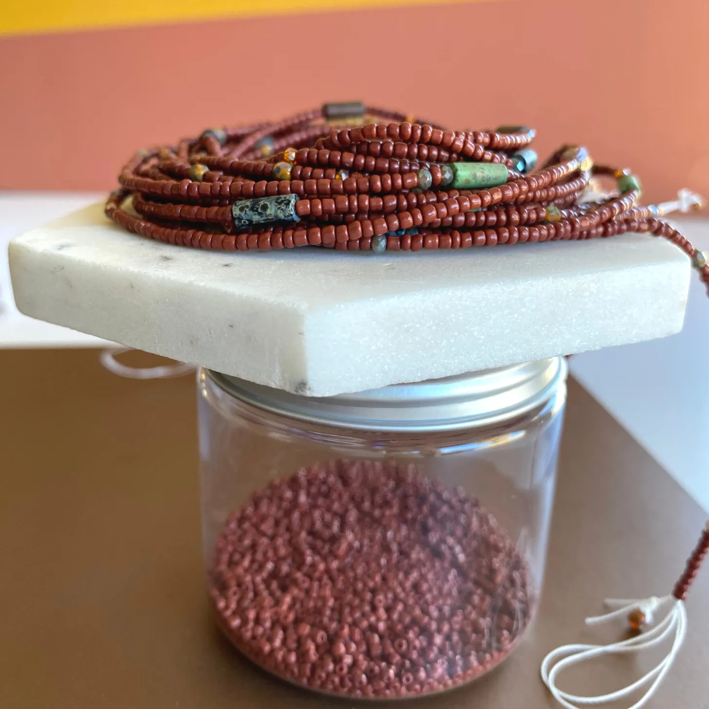 Autumn Nights Maroon Waist Bead Strand *Limited Edition