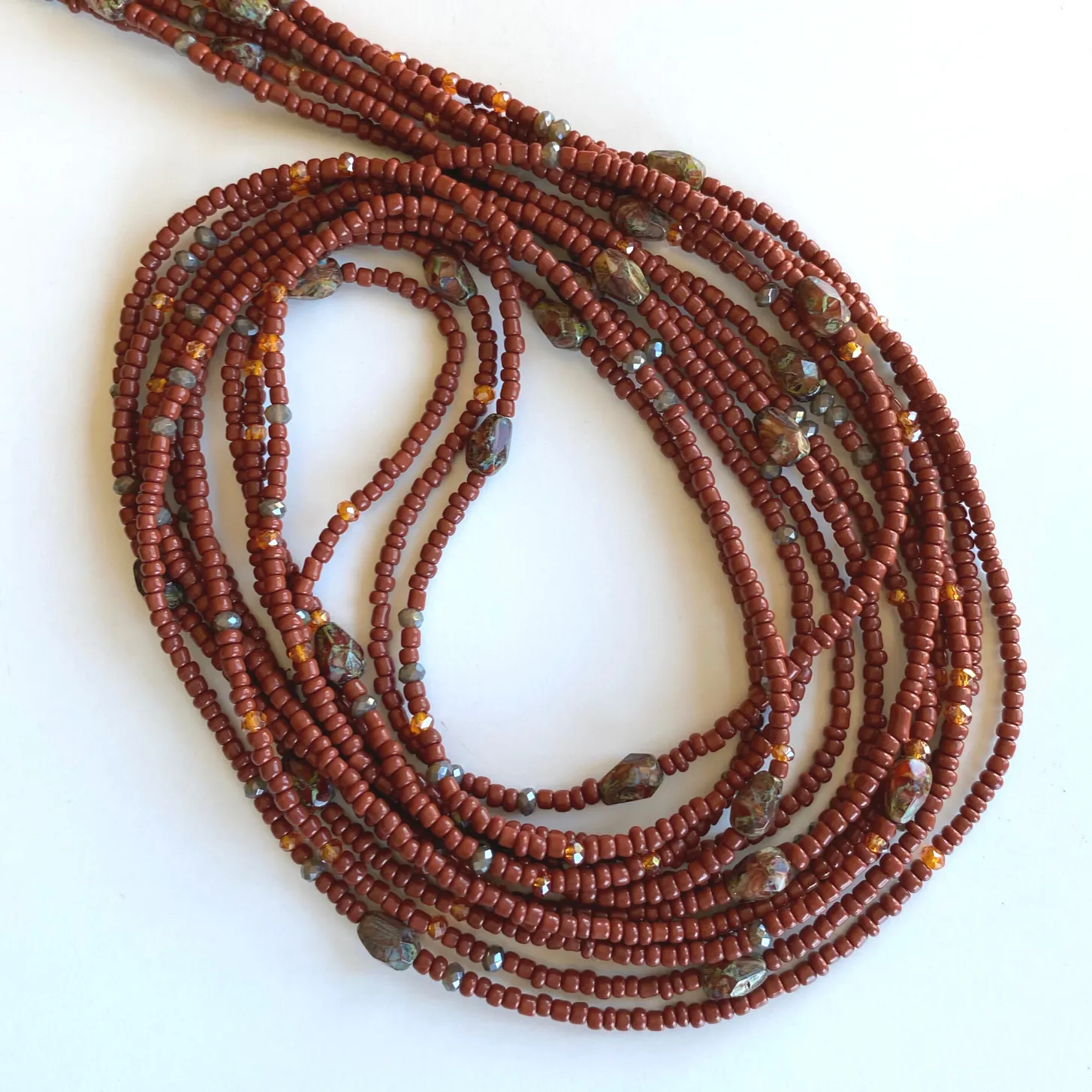 Autumn Nights Maroon Waist Bead Strand *Limited Edition