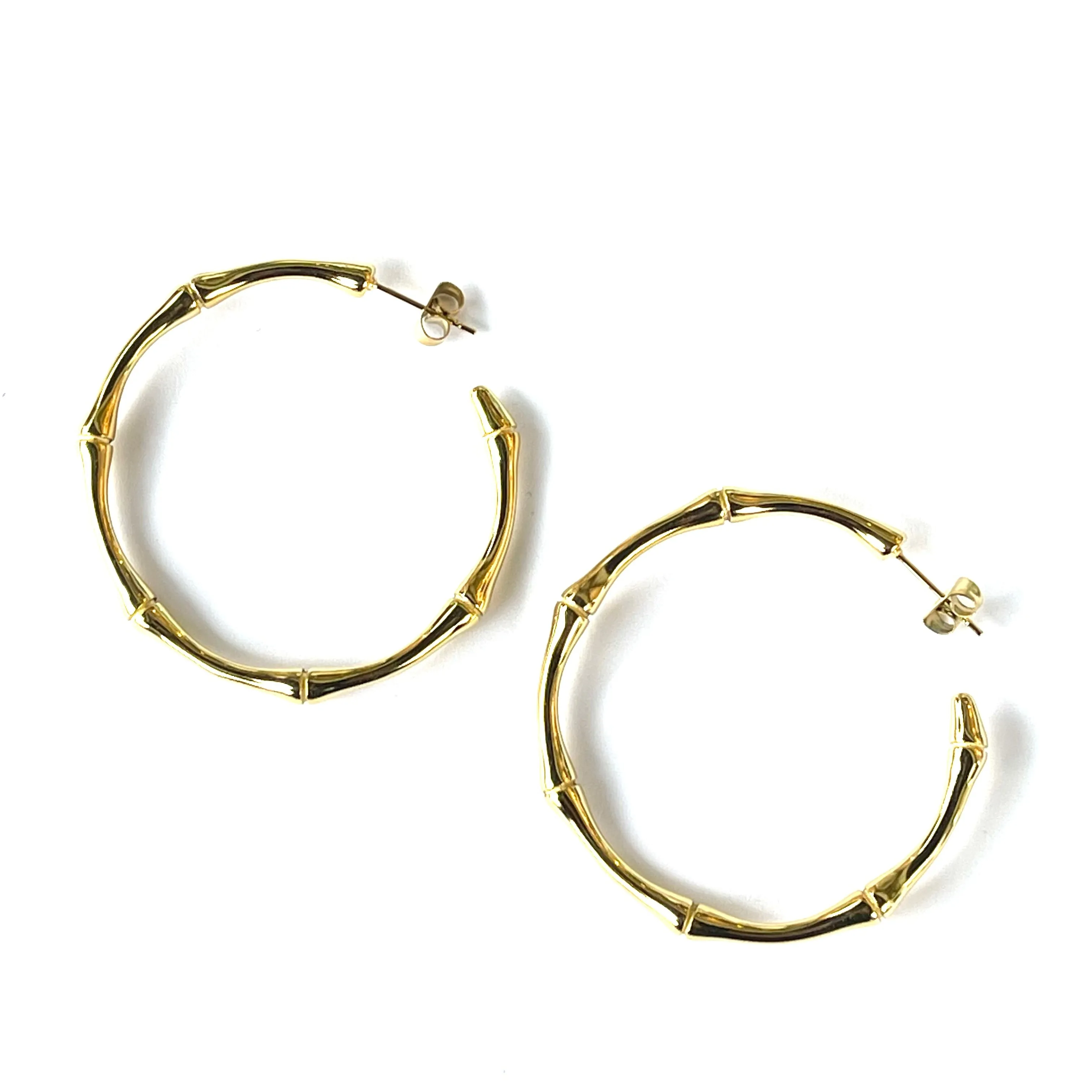 Bamboo Hoop Earrings