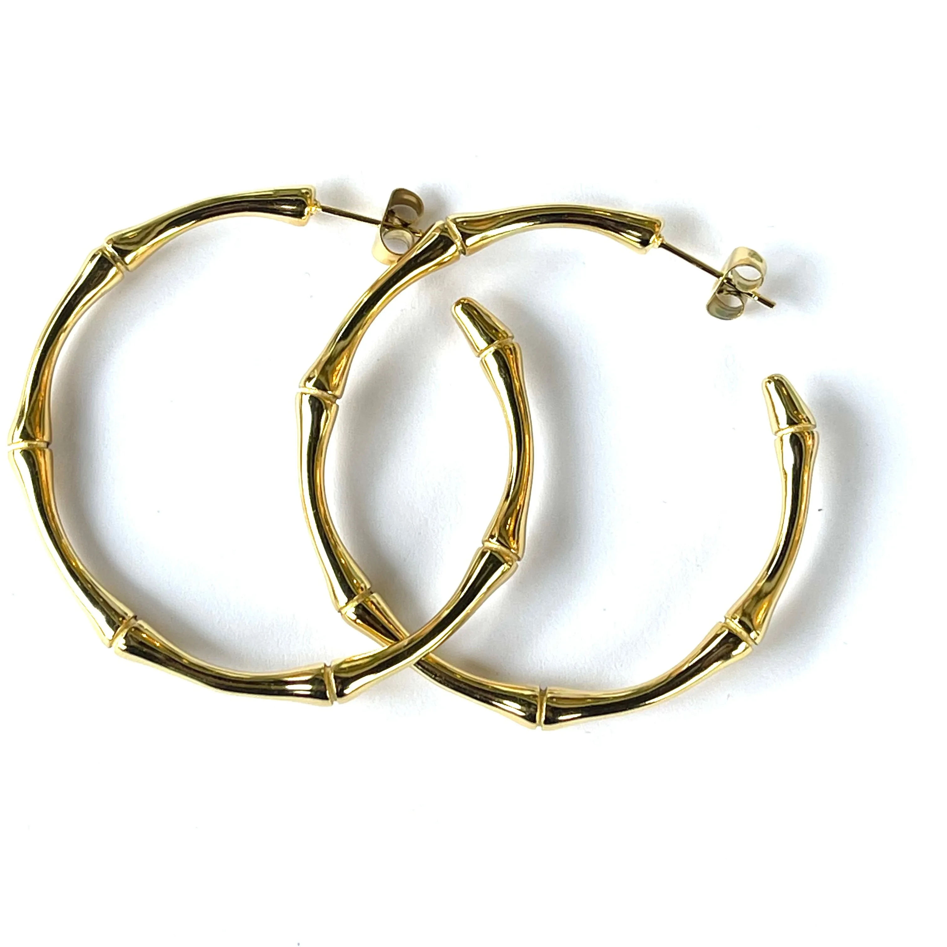 Bamboo Hoop Earrings