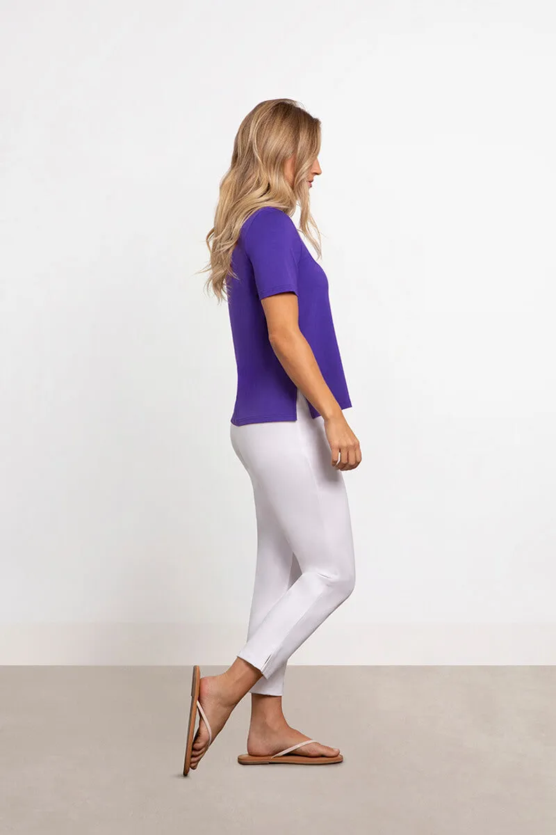 Bamboo Scoop Neck T | Violet