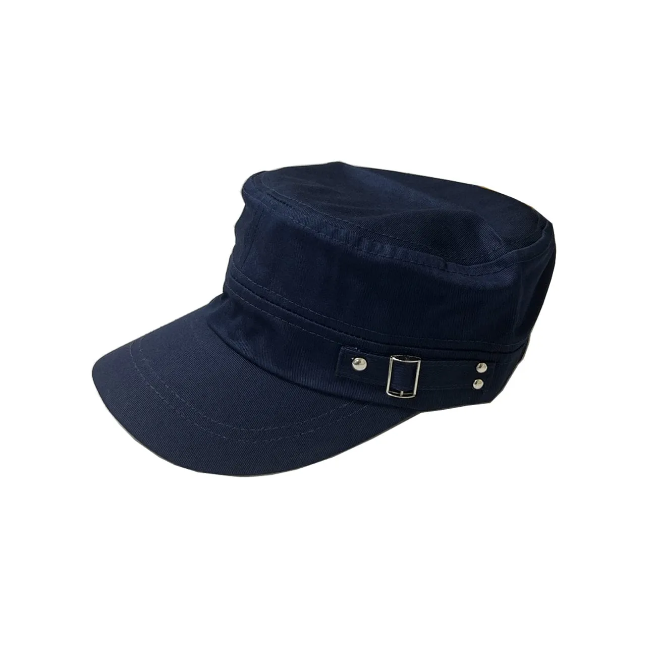 BE U | Military Buckle Design Flat Top Adjustable Cap