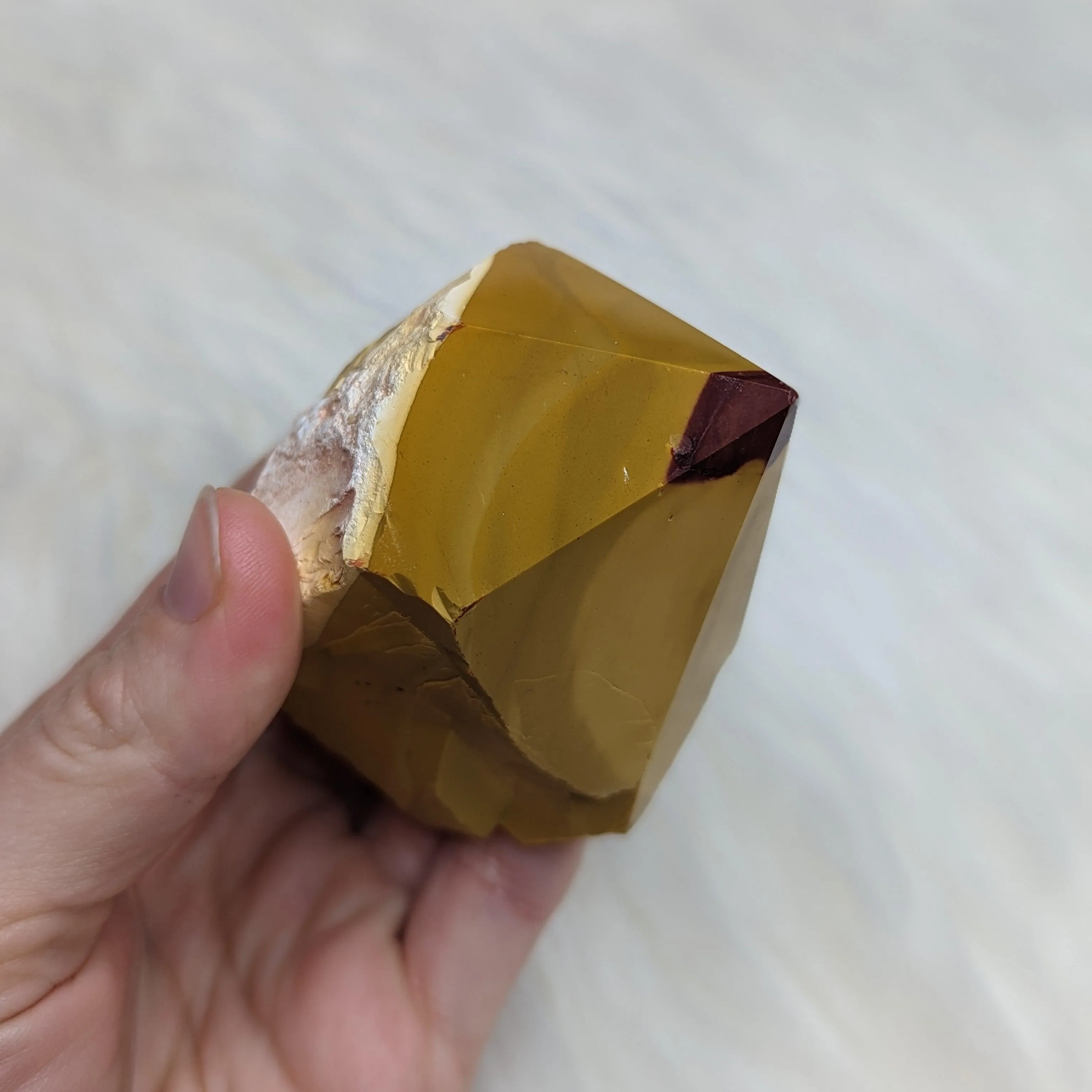 Beautiful Yellow Mookaite Jasper ~ Polished Standing Point