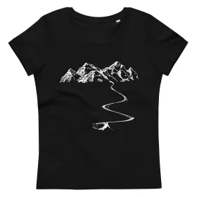 Berge - Kurve Linie - Skifahren - (SK)  - Women's Fitted Eco Tee | Stanley/Stella STTW032