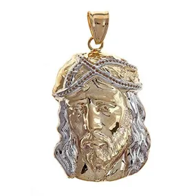 Better Jewelry Jesus Head Charm 10K Yellow Gold