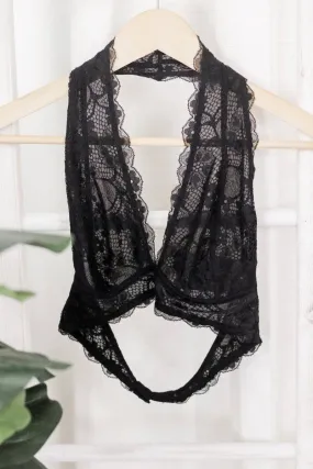 Black Floral Lace Bralette