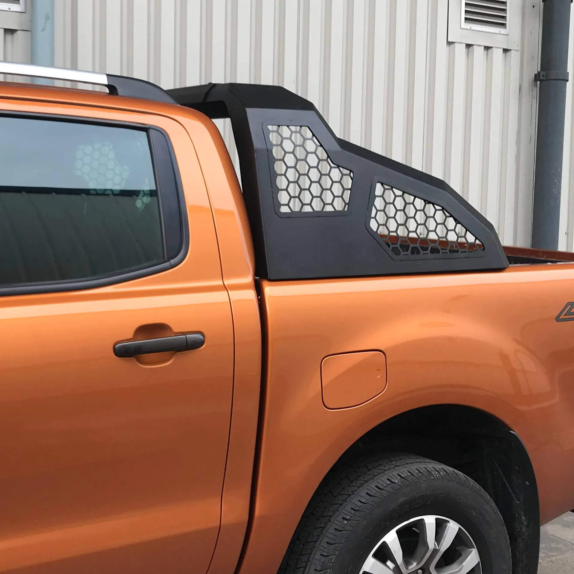 Black Side Mesh Roll Sports Bar for the Ford Ranger 2012 