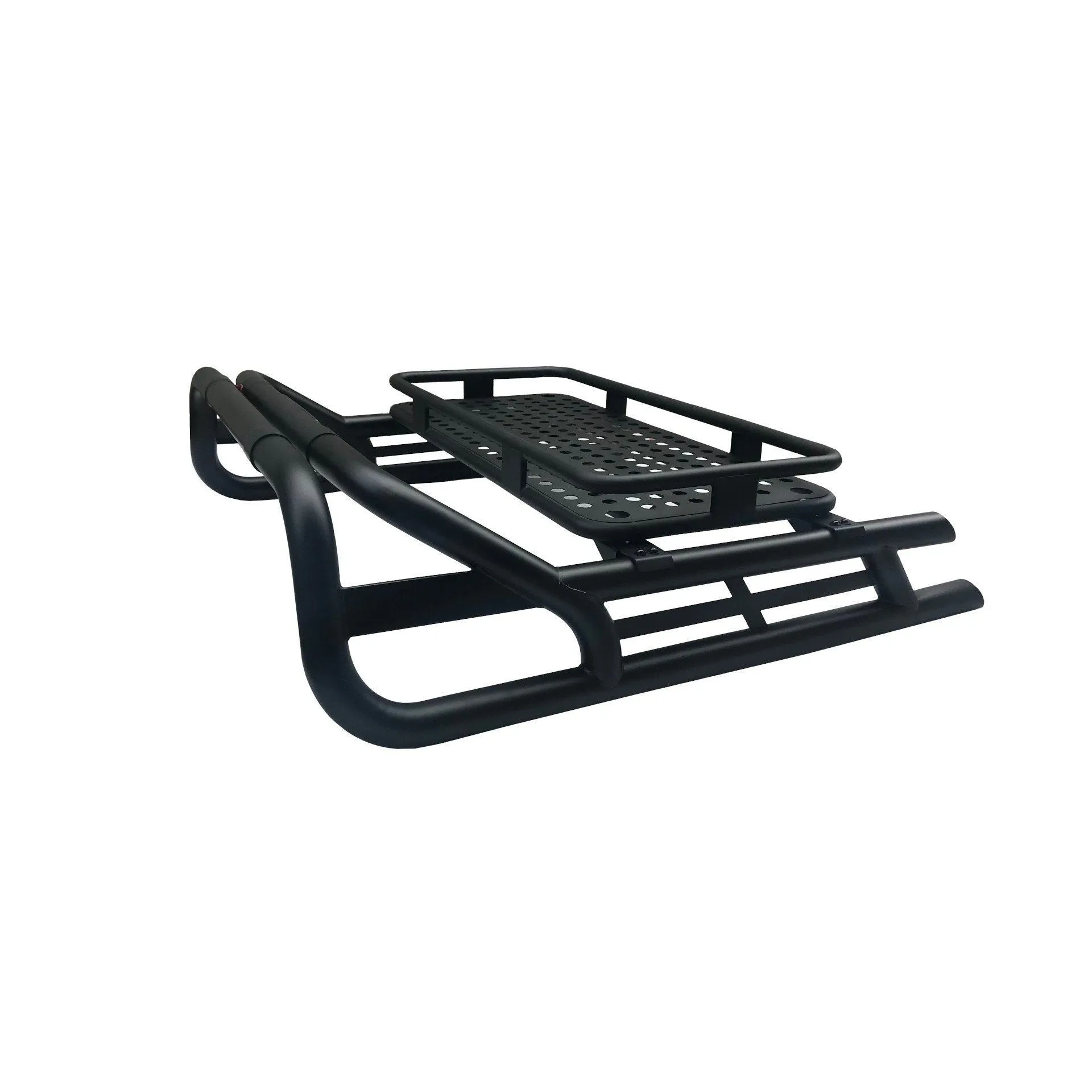 Black SUS201 Long Arm Roll Bar with Cargo Basket Rack for Mitsubishi L200 96-05