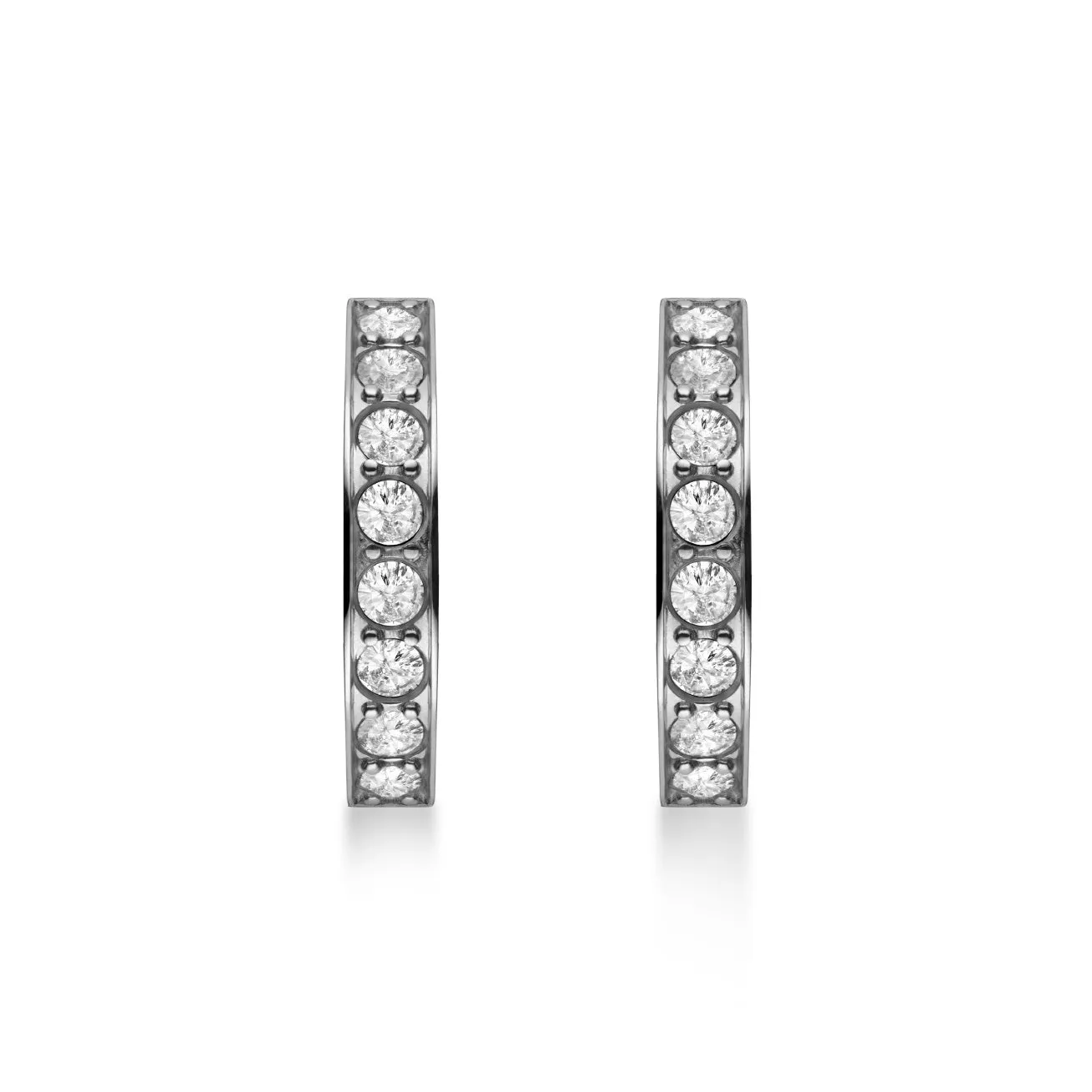 BLAK - Rosefield Crystal Hoops - Silver