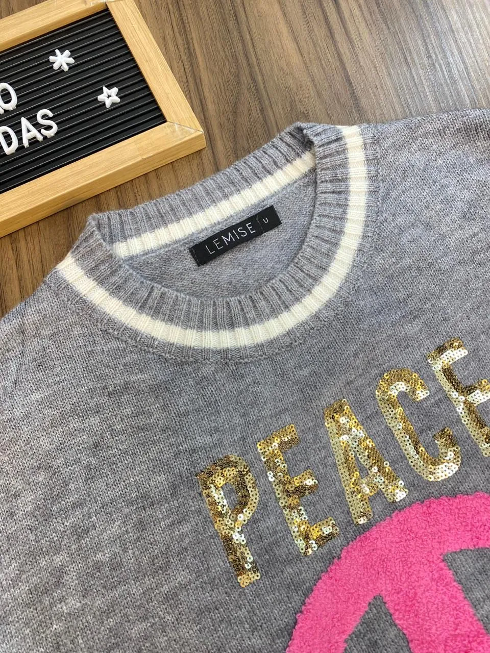 Blusa Manga Longa Peace Love 98542  (14/E)