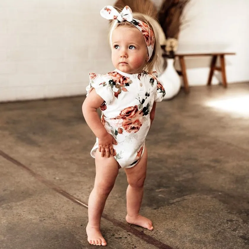 Bodysuit short sleeve - Rosebud