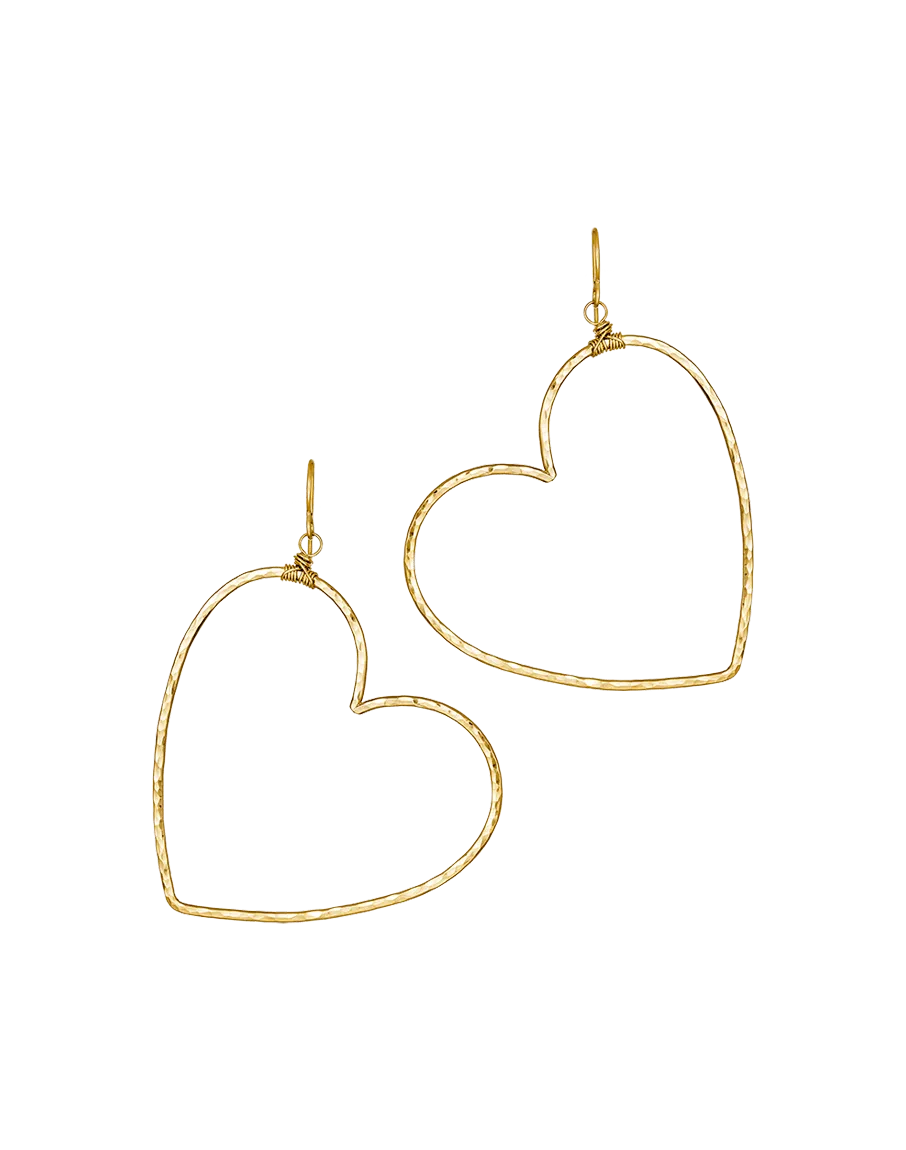 Boho Heart Hoops