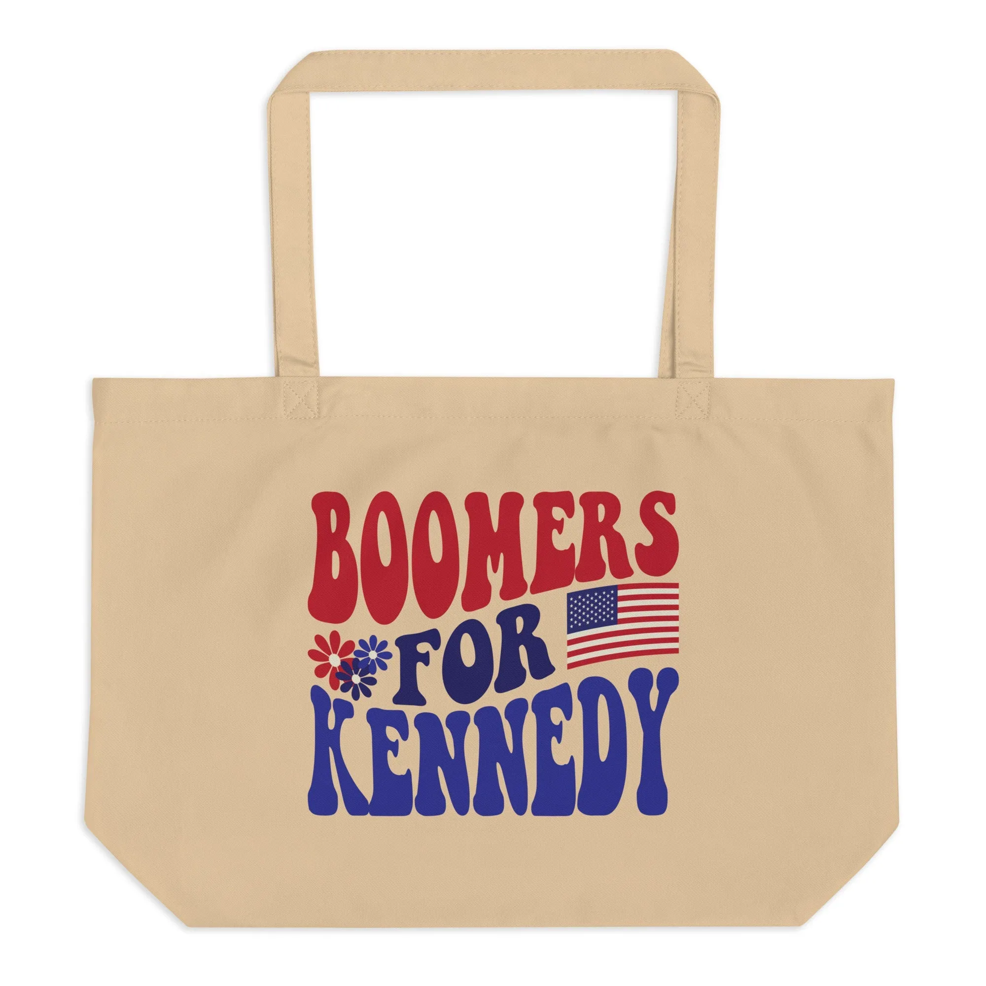 Boomers for Kennedy Large Organic Tote Bag