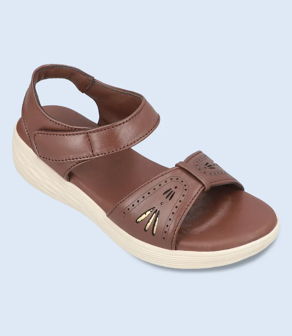 BW7654-BROWN-Women Comfort Sandal